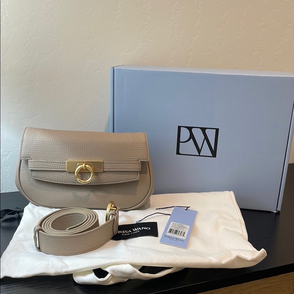 Parisa Wang Grace Belt Bag in Taupe